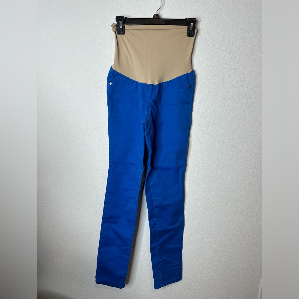 Motherhood pants. Blue and beige. Size M